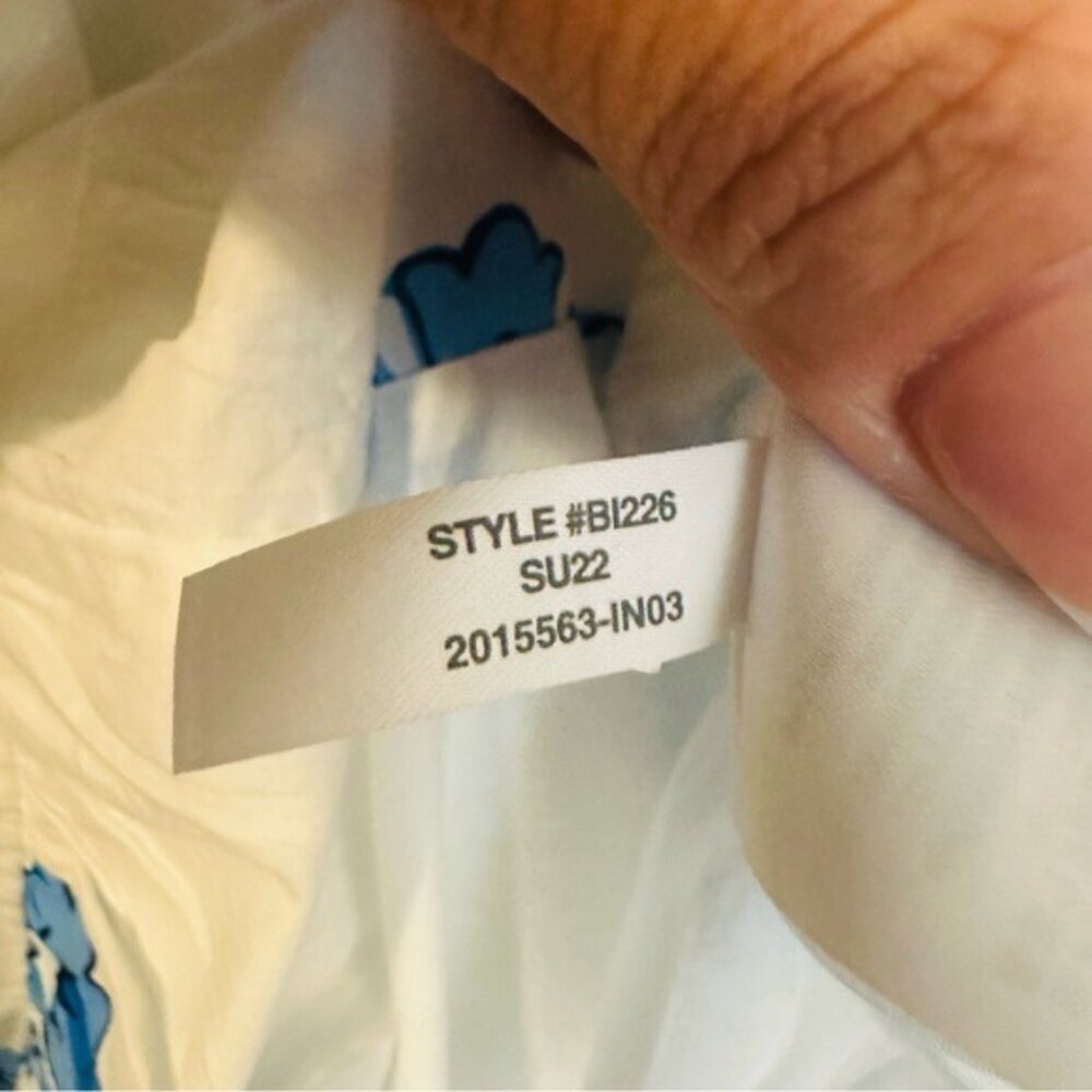 J. Crew White Blue Floral Puff-Sleeve Tiered Sz 8 Midi Dress NWT - Picture 15 of 15